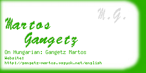 martos gangetz business card